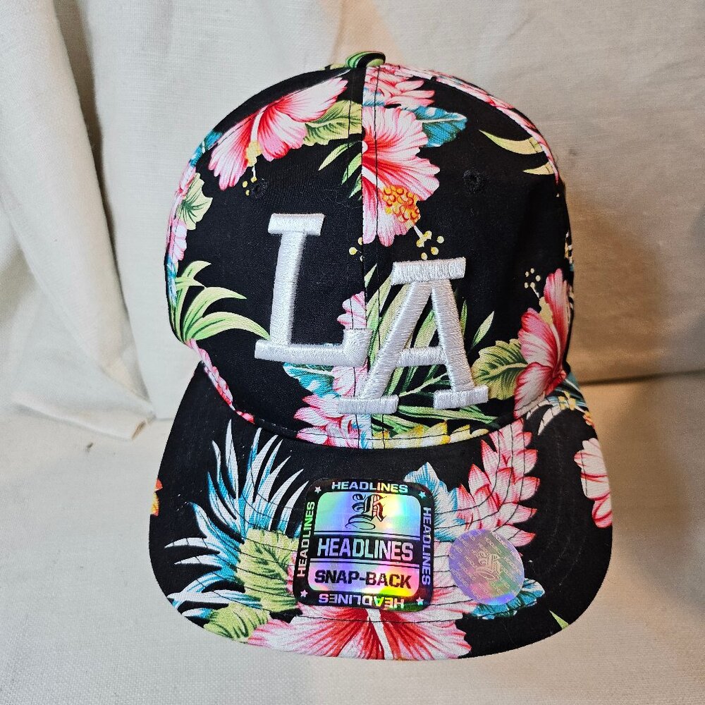 Headlines Snap-Back Unisex LA Floral Cap